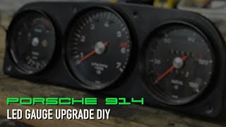 Porsche 914 Gauge Resto and LED Upgrade [upl. by Hoye]