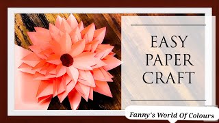 DIY Paper Craft  How To Make A Flower From Paper  Paper Flower [upl. by Eetse762]