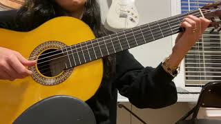 Recuerdos de Alhambra by Tarrega SECTION 1 — Played SLOWLY — TUTORIAL LESSON [upl. by Eded]