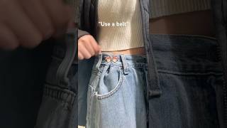 Cute way to fix loose pants clothes outfitideas fashiontrends belt loosepants smallbusiness [upl. by Htabmas57]