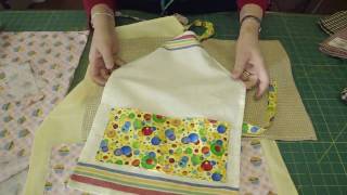 Make an Apron Using Tea Towels  Part 2 of 2 [upl. by Alliuqet]