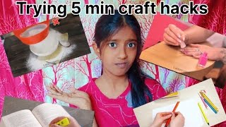 quotTrying 5 min craft crazy hacks quot Khushi bhoi  🤗 [upl. by Rednaskela915]