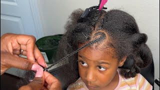 Creative Kids Braid Style  Stitch Braids  Heart Design [upl. by Annayr]