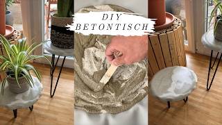 DIY BeistelltischBlumentisch aus Bastelbeton 🧱 [upl. by Ddarb]