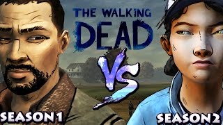 The Walking DEAD Season 1 VS 2 Which is BETTER Telltale [upl. by Eynahpets]