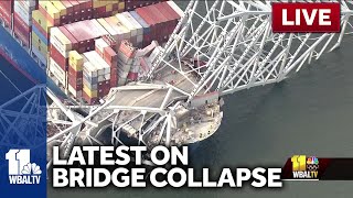 LIVE KEY BRIDGE COLLAPSE  wbaltvcom [upl. by Niatirb594]