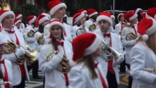 2013 Valdosta Christmas Parade Georgia Bridgemen Marching Band Lowndes High School [upl. by Amieva]