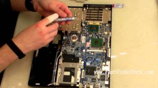 Dell Inspiron e1505 Disassembly For CPU Fan Replacement [upl. by Elhsa]