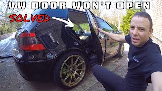 VW Door Wont Open from inside and outside SOLVED [upl. by Fitton]