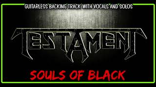 TESTAMENT  SOULS OF BLACK GUITAR BACKING TRACK WITH VOCALS AND GUITAR SOLO [upl. by Ahsita]