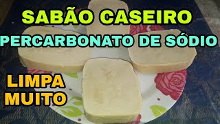 SABÃO CASEIRO EM BARRA DE PERCARBONATO DE SÓDIO [upl. by Aipotu429]