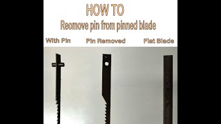 Remove pin from pinned scroll saw blade use as a flat scroll saw blade [upl. by Jit291]