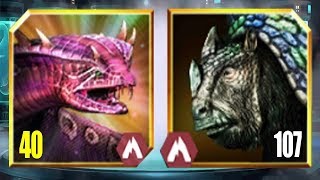 GIGANTOPHIS Vs PANOCHTHUS LEVEL 107  Jurassic World The Game [upl. by Ezarra]