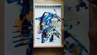 Easy Abstract Painting abstractpainting art viralart shortvideo acrylicpainting [upl. by Enelloc367]