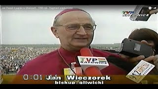 Jan Paweł II papież w Gliwicach  1999 rok  fragment wiadomości [upl. by Annael]