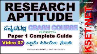 Research Aptitude Crash Course for KSET  KSET NET Exam Preparation Kannada  KSET exam Preparation [upl. by Ravaj]