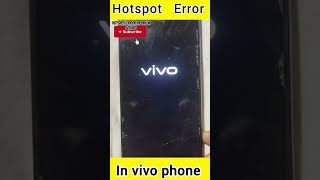 💪🤠 Hotspot error problem solved 🔥😇💯💯  shorts viralshort technology [upl. by Klug]