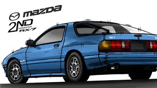 Drawing Mazda RX7 FC [upl. by Gabrila259]