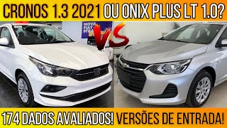 Cronos 13 2021 ou Onix Plus 10 LT aspirado 2021 Versões de Entrada 174 Dados Vai de Qual [upl. by Idola]