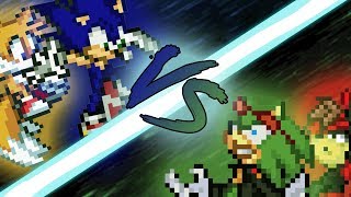 Sonic and Tails VS Scourge and Fiona pivot sprite battle [upl. by Ettelrats]