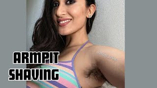 😯Six Months Growth Armpit Hair Shaving पूरे 6 महीनों के बाद आर्मपिट शेविंग कि मैंने 🤗 [upl. by Haisej]