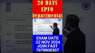 Epfo Departmental Exam 2024 Date Out  Section Supervisor amp LDC Full Exam Detail  Join Now epfo [upl. by Haliled]