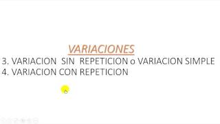 Combinación permutación y variación sin repetición y con repetición [upl. by Devora]