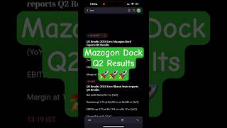 Mazagon Dock Q2 results [upl. by Idhem]