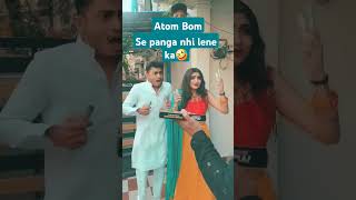 Ab Dikhao Apna dam Mere Pass Hai Atom Bom🤣 comedy funny emotional diwali fun biwino1 [upl. by Rotow]