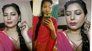 Indian Wedding Guest punjubi desi Makeup look [upl. by Alanna858]