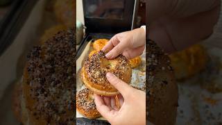 The BEST New York Style Bagels 🥯✨ bagels recipe easy baking fall cooking lunch breakfast [upl. by Annaoi]