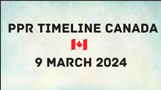 TODAYS PPR TIMELINE CANADA 🇨🇦  SOWP  STYDY PPR  9 MARCH 2024 [upl. by Ennaerb]