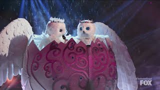 Masked Singer 4 Premiere Snow Owls Duet Say Something [upl. by Sinnoda]