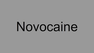 Novocaine  Stellar [upl. by Tongue]