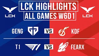 LCK Highlights ALL GAMES Week 6 Day 1  LCK Spring 2024 [upl. by Ahsyad]