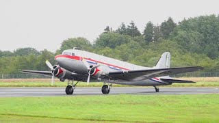 laatste vluchten van Dakota DC3 vanaf Groningen Airport Eelde [upl. by Ahsrav307]