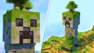 Minecraft  How to build a Giant Creeper Statue  Tutorial [upl. by Wharton]