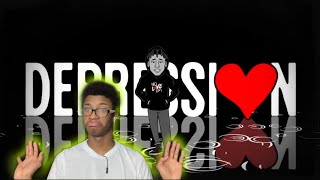 NLE CHOPPA  Depression  OFFICIAL LYRIC VIDEO REACTION [upl. by Dobrinsky514]