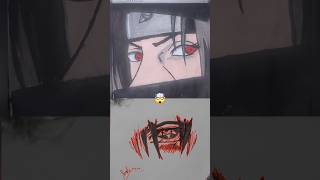 ITACHI AND MANGEKYOU SHARINGAN 🤯🥵☠️ Draw animeshorts [upl. by Ariaj]