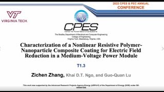 Zichen Zhang PolymerNanoparticle Composite Coating for Electric Field Reduction in MV Power Module [upl. by Marj]