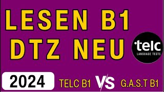 DTZ TELC B1 Lesen 2024  B1 Test Leseverstehen  Prüfung B1  DTZ GAST [upl. by Sommer]