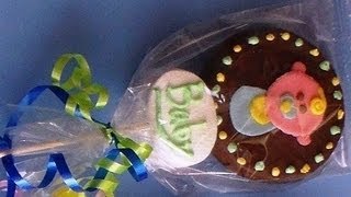 PALETA PARA BABY SHOWER DE MAMUT Y FONDANT  Ronycreativa [upl. by Revart]