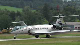 Gulfstream G700 T7IRL landing at Bern Airport [upl. by Iaj]