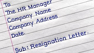 Resignation Letter  How To Write A Resignation Letter In English  Resignation Letter Sample [upl. by Hyacinthe]