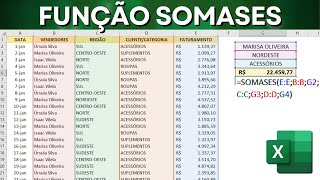 Como Fazer a Função SOMASES no Excel  Teste de Excel para Entrevista de Emprego [upl. by Airpac145]