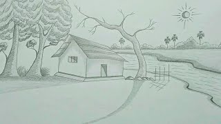 Pencil Sketch Drawing With Easy Tricks  part 09  Pencil Sketch ideas [upl. by Eleynad]