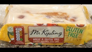 Mr Kipling Gluten Free Cherry Bakewell Loaf Cake Review [upl. by Aikimat929]