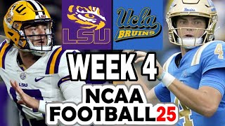 UCLA at LSU  Week 4 Simulation 2024 Rosters for NCAA 14 [upl. by Ailaro]