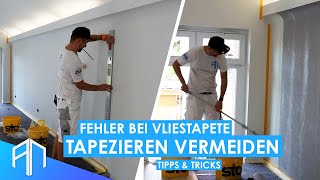 Wie tapeziere ich Vliestapeten richtig  Tipps amp Tricks  Der Wandprofi [upl. by Noxin]