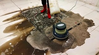 Heavy flood damaged carpet cleaning satisfying ASMR [upl. by Hsirap]